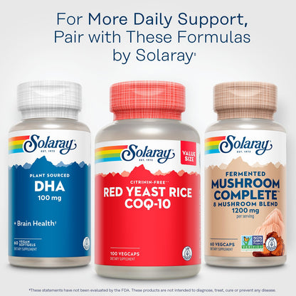 SOLARAY DHA 100 mg Omega-3 - Algae-Sourced Prenatal DHA | 60 Servings, 60 Vegan Softgels