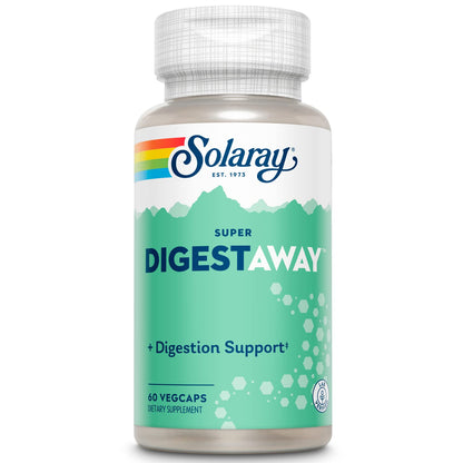 SOLARAY Super Digestaway Digestive Enzymes | Pancreatin, Papain, Ginger & More - 60 VegCaps