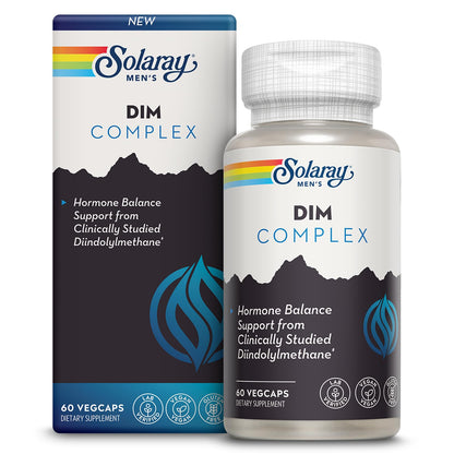SOLARAY DIM Supplement for Men – Clinically Studied 200mg DIM + Zinc & Quercetin – Vegan, Gluten Free | 60 VegCaps