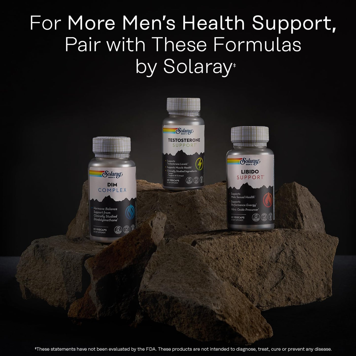 SOLARAY DIM Supplement for Men – Clinically Studied 200mg DIM + Zinc & Quercetin – Vegan, Gluten Free | 60 VegCaps