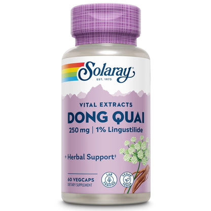 SOLARAY Dong Quai Root Extract - Guaranteed Potency, Veg Cap 60ct
