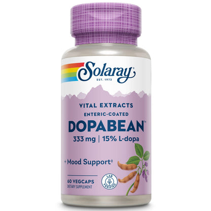SOLARAY Dopabean 333 mg | 60 Count – Velvet Bean Herbal Supplement for Mental Health