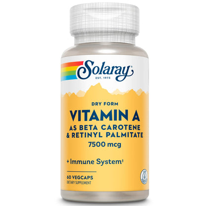SOLARAY Dry Form Vitamin A – 60% Beta Carotene, 40% Retinyl Palmitate