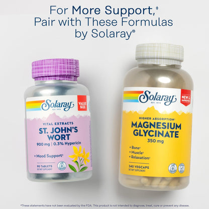 SOLARAY 5-HTP Sleep Supplement with Vitamin C & B-6 – Lab Verified, 60 Servings