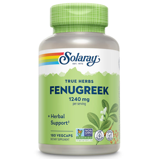 SOLARAY Fenugreek Seed 1240 mg – Digestion Support | Vegan & Lab Verified BritishVita | Premium UK Vitamins & Wellness Supplements