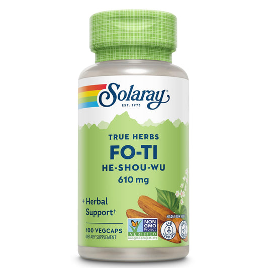 SOLARAY Fo-Ti 610 mg – Vegan Aging & Longevity Support for Hair, Skin & Nails BritishVita | Premium UK Vitamins & Wellness Supplements