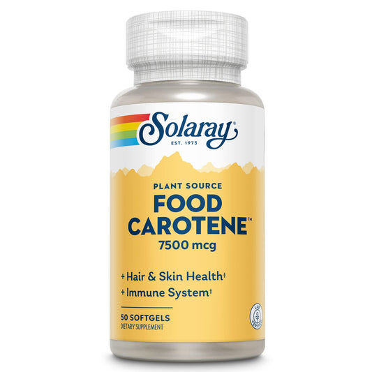 SOLARAY Food Carotene – 25,000 IU Vitamin A (Beta Carotene) for Skin, Eyes & Immunity | 50 Count BritishVita | Premium UK Vitamins & Wellness Supplements