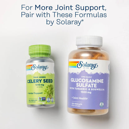 SOLARAY Glucosamine Chondroitin Hyaluronic Acid Joint Support with Vitamin C | Lab Verified, 60-Serving, 180 VegCaps BritishVita | Premium UK Vitamins & Wellness Supplements