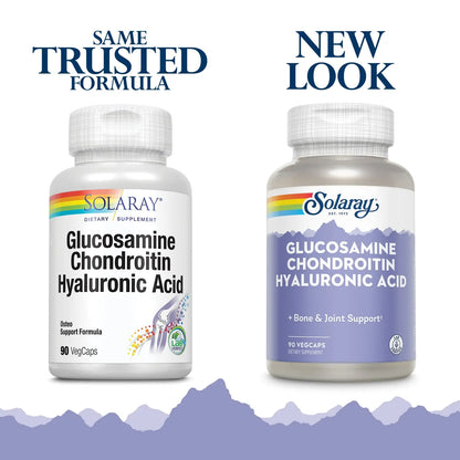 SOLARAY Glucosamine Chondroitin Hyaluronic Acid 1500/1000/20mg – 90 Capsules BritishVita | Premium UK Vitamins & Wellness Supplements