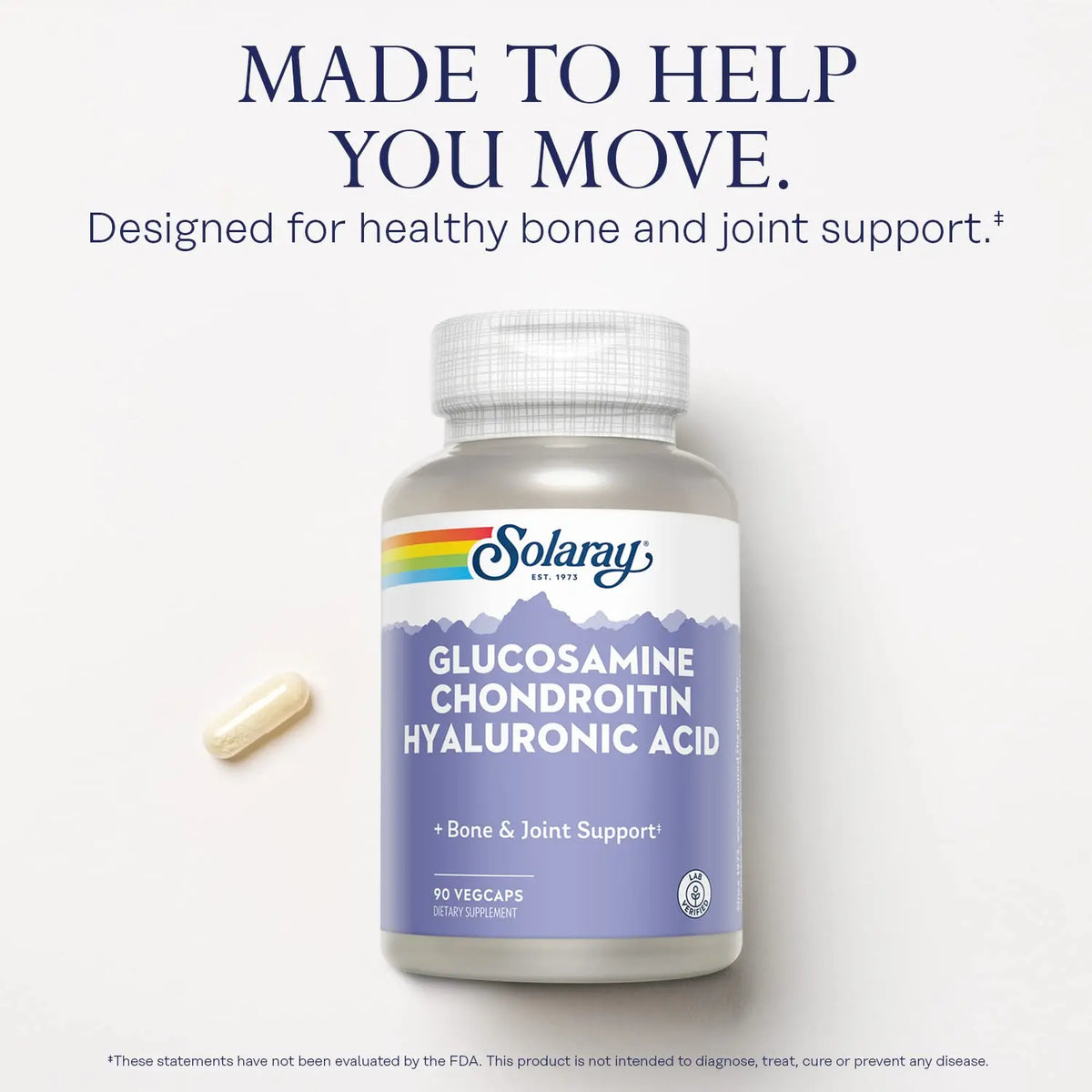SOLARAY Glucosamine Chondroitin Hyaluronic Acid 1500/1000/20mg – 90 Capsules BritishVita | Premium UK Vitamins & Wellness Supplements