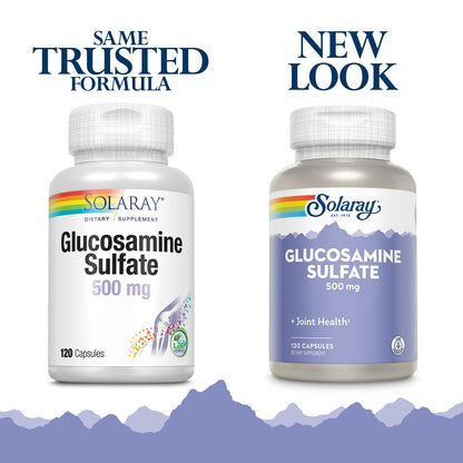 SOLARAY Glucosamine Sulfate 500 mg – Joint Health & Flexibility (60 Servings, 120 CT)
