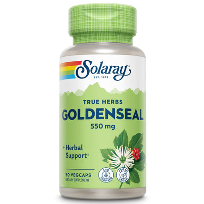 SOLARAY Goldenseal Root 550mg – 50 VegCaps | Vegan, Non-GMO, Gluten Free