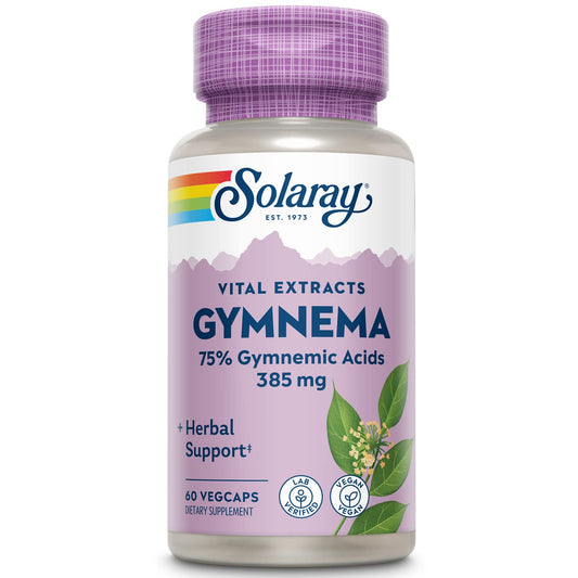 SOLARAY Guaranteed Potency Gymnema Leaf Extract | Veg Cap | 385mg | 60ct BritishVita | Premium UK Vitamins & Wellness Supplements