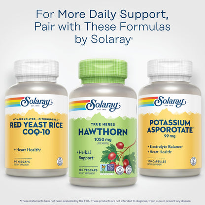 SOLARAY Hawthorn Berry Capsules 1050 mg – Vegan Whole Berry Supplement