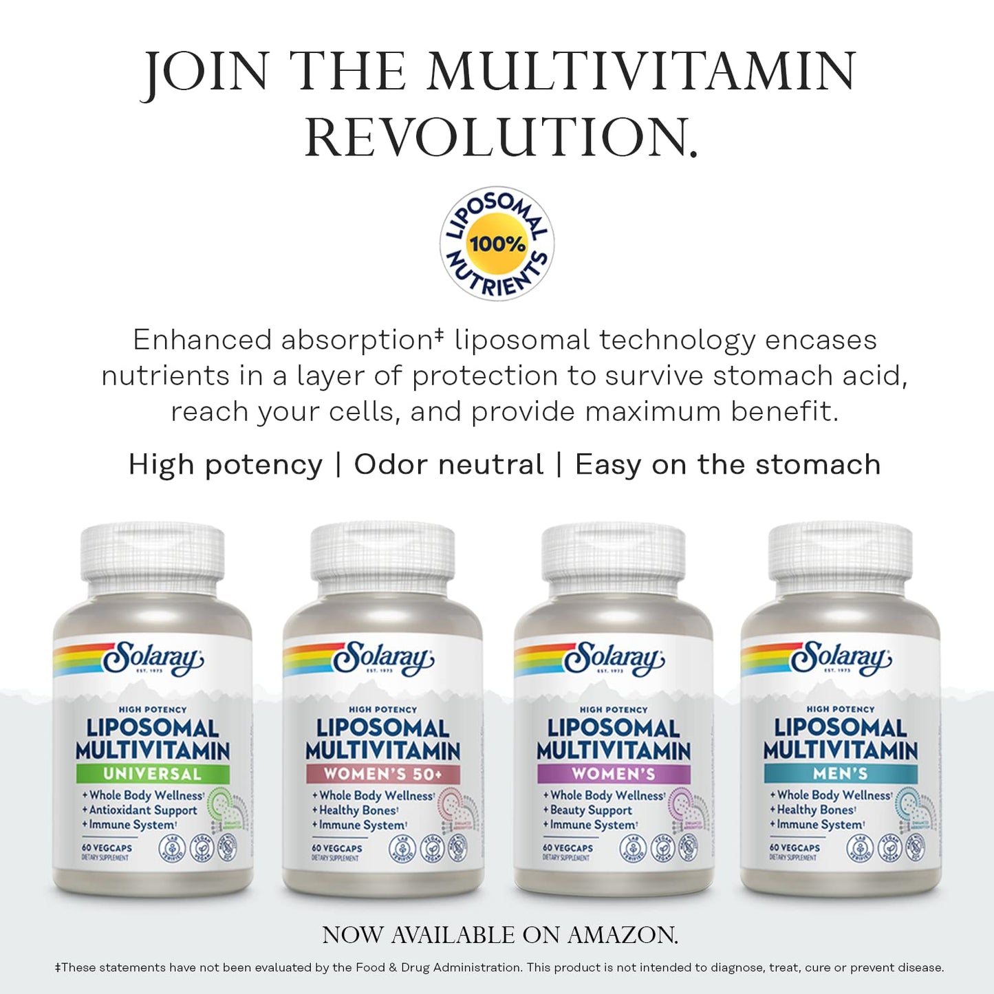 SOLARAY High Energy Multivitamin - Iron-Free, 1 Daily Timed-Release, 120 VegCaps