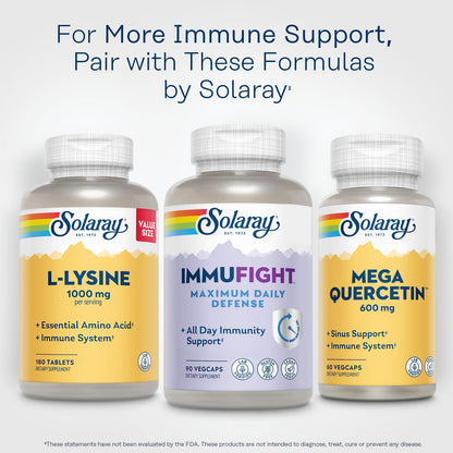 SOLARAY Immufight Maximum Daily Defense – All-Day Immune Support | Vegan & Gluten Free
