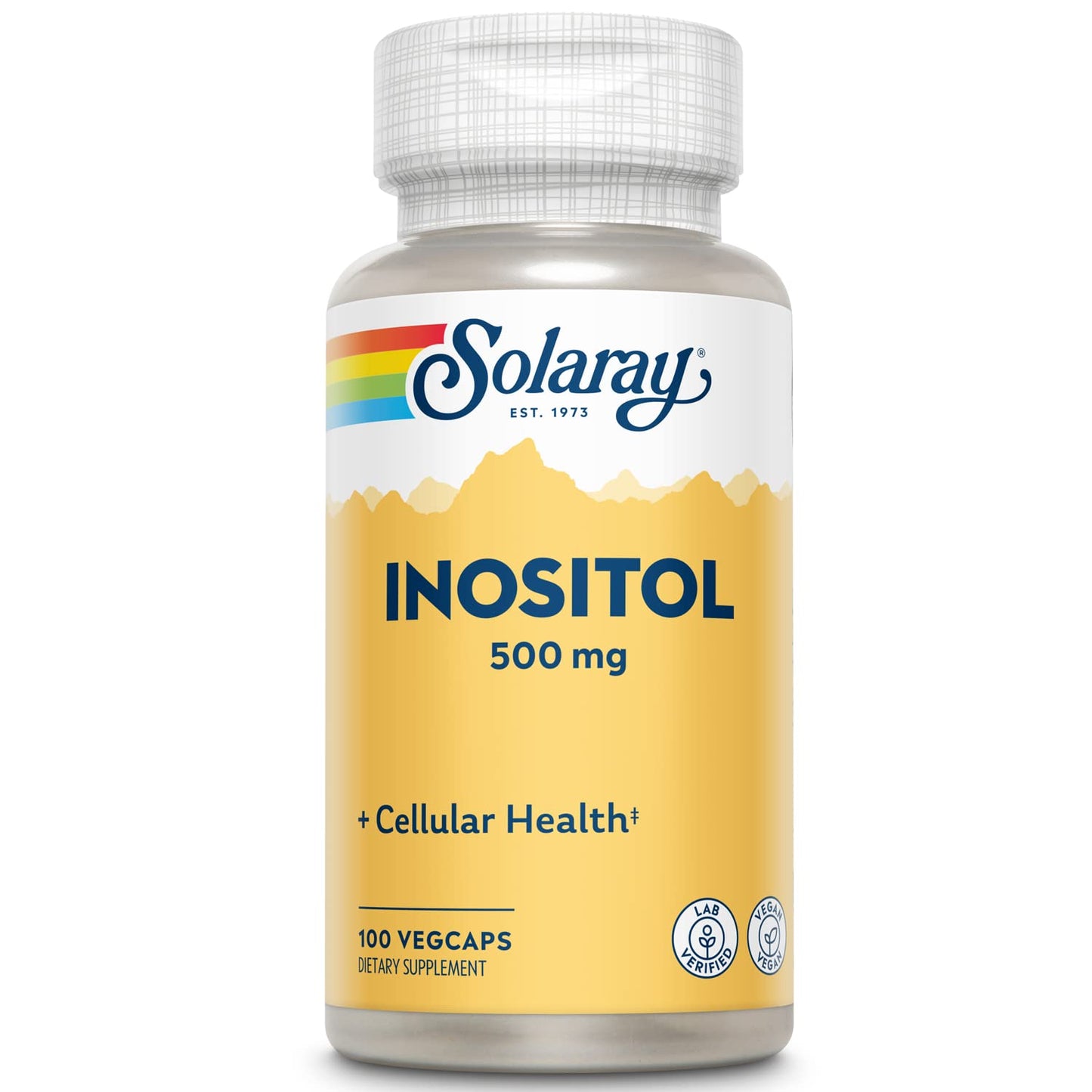 Solaray Inositol 500 mg Capsules - Vegan, Non-GMO | 100 VegCaps