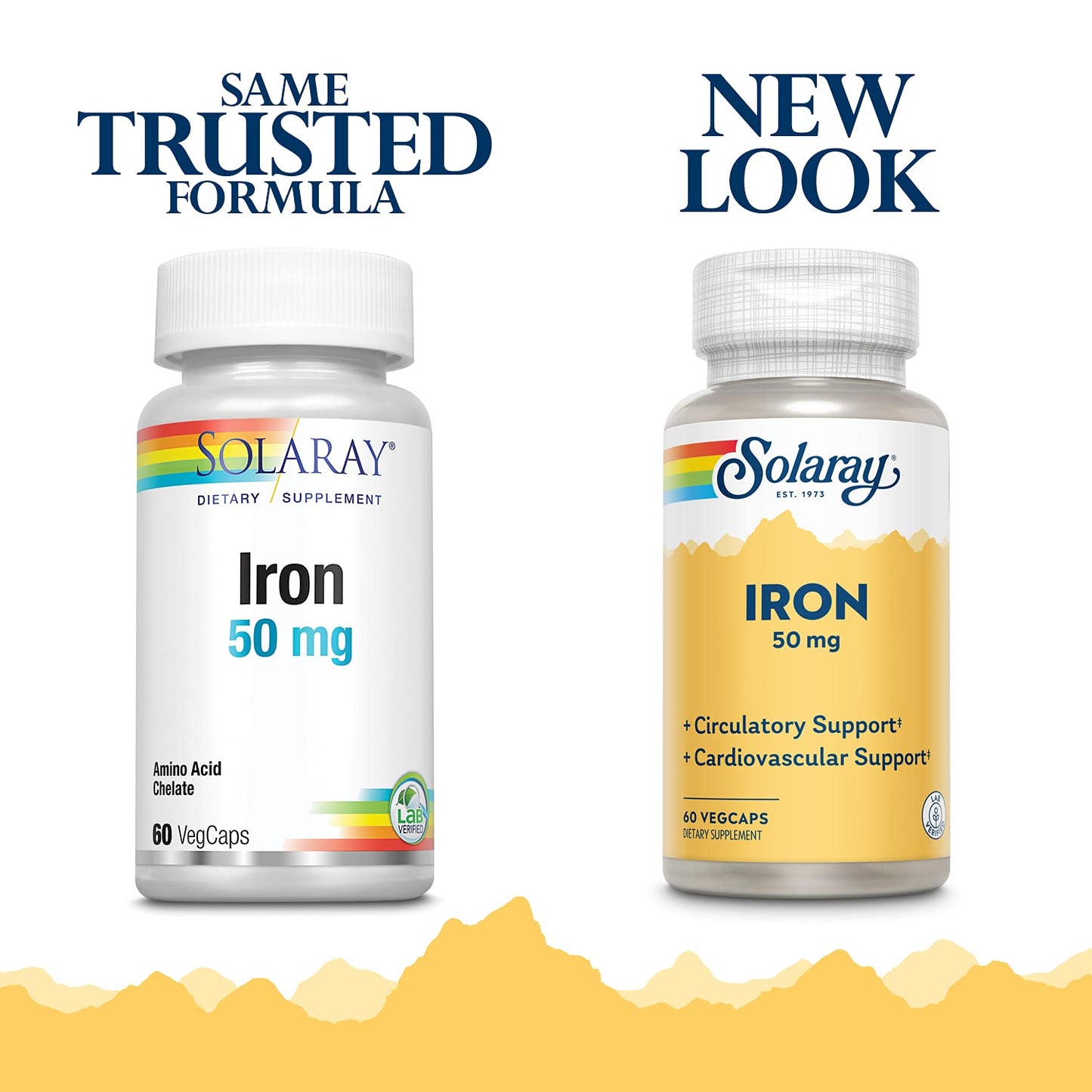 Solaray Iron 50 mg – Circulation & Red Blood Cell Support | 60 VegCaps
