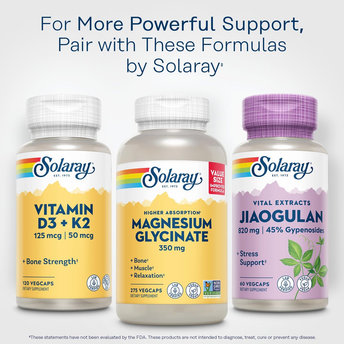 SOLARAY Jiaogulan Root & Rhizome Extract – Stress Support, Vegan