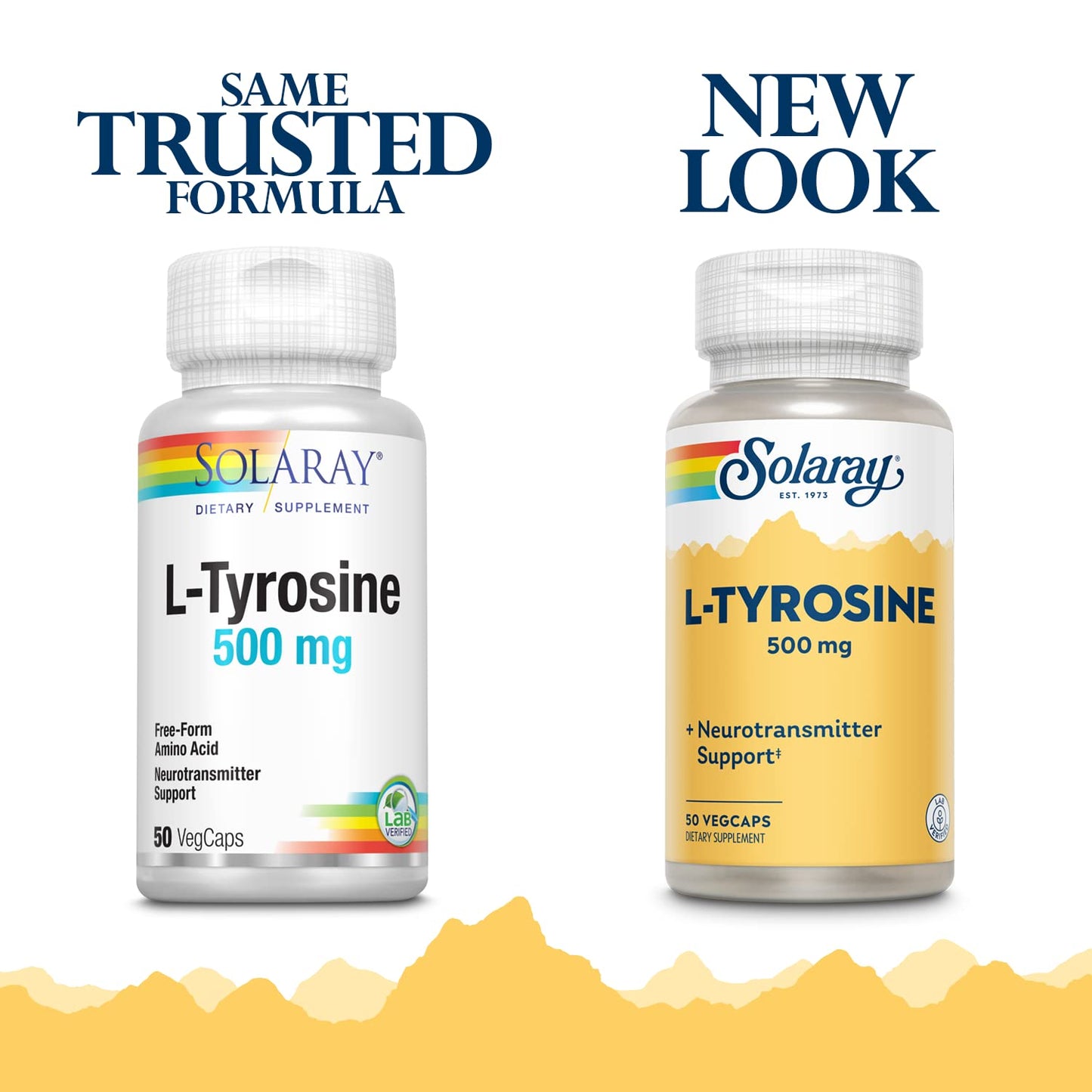 Solaray L-Tyrosine 500 mg Veg Cap (50 Count) – Amino Acid Supplement
