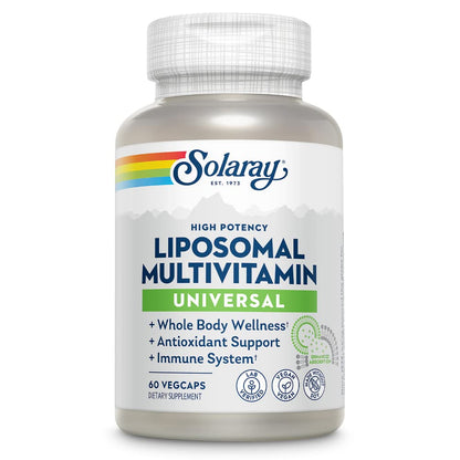 SOLARAY Liposomal Multivitamin for Men & Women | High Potency, Enhanced Absorption, 30 Servings, 60 VegCaps
