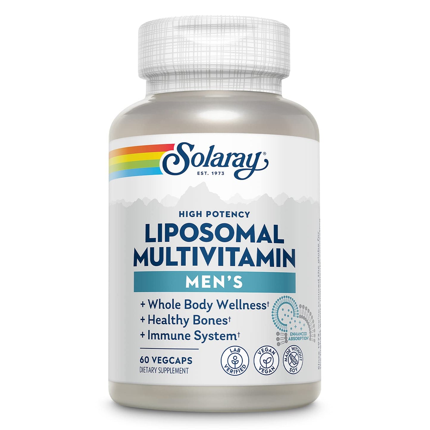 SOLARAY Liposomal Multivitamin for Men – Immune Support, Energy & Bone Health