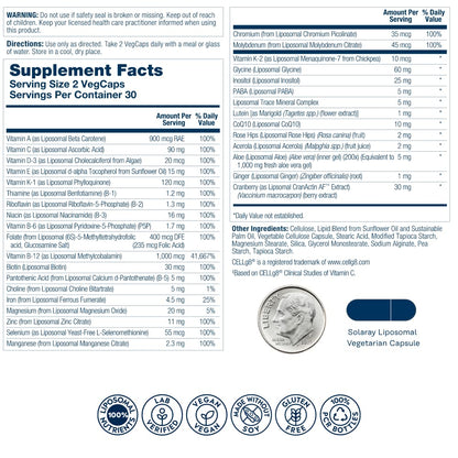 SOLARAY Liposomal Multivitamin for Women 50+ | Enhanced Absorption, Immune Support