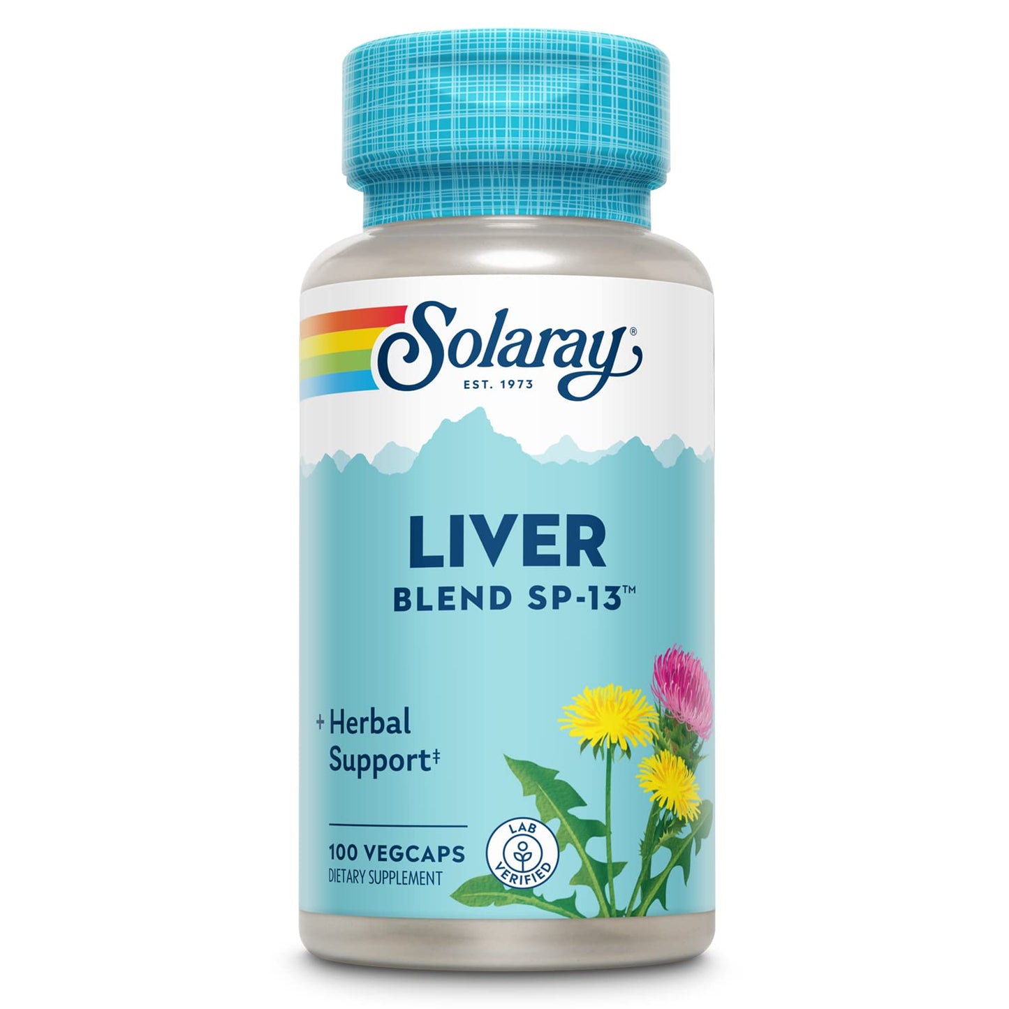 SOLARAY Liver Blend SP-13 – Herbal Liver Support with Milk Thistle, Dandelion & More