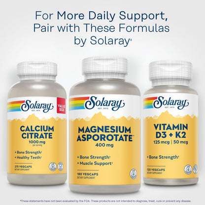 Solaray Magnesium Asporotate 400 mg | Aspartate, Orotate & Citrate Complex | 180 VegCaps