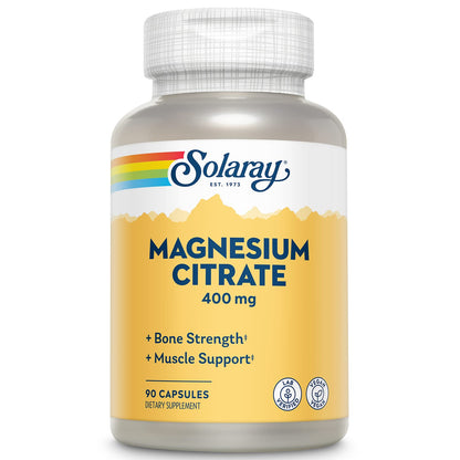 Solaray Magnesium Citrate 400 mg – 90 Capsules