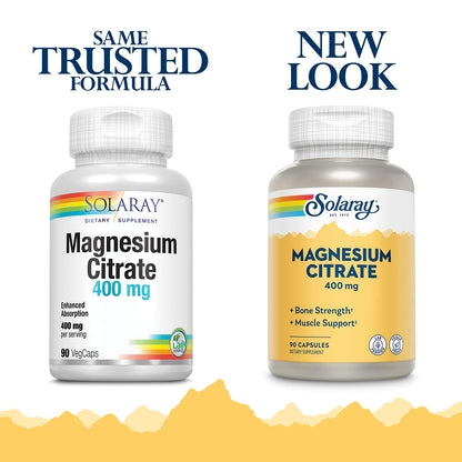 Solaray Magnesium Citrate 400 mg – 90 Capsules
