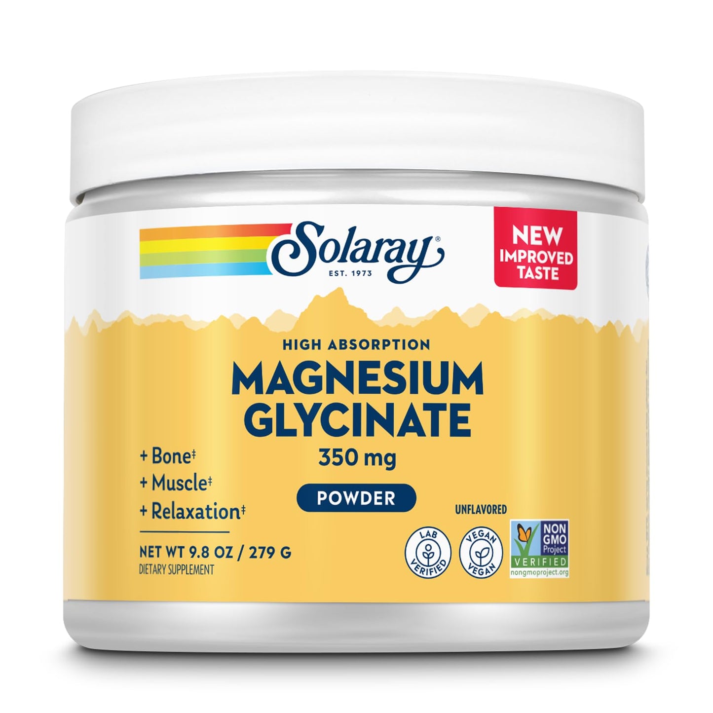 Solaray Magnesium Glycinate Powder 350 mg – Unflavored, Vegan Magnesium Supplement (6 oz, 50 Servings) for Bone, Muscle & Relaxation