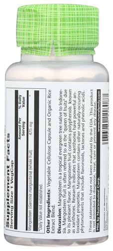 SOLARAY Mangosteen 475mg – Whole Herb, Antioxidant & Immune Support | 100ct