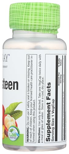 SOLARAY Mangosteen 475mg – Whole Herb, Antioxidant & Immune Support | 100ct