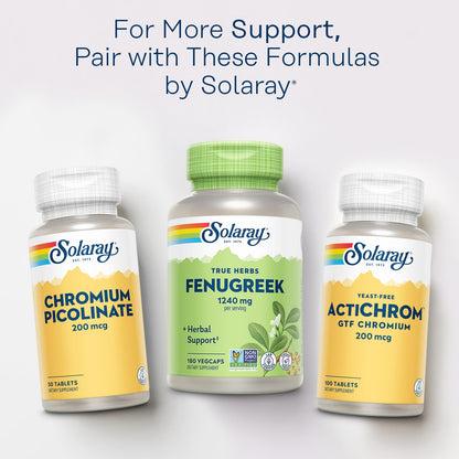 SOLARAY Fenugreek Seed 1240 mg – Digestion Support | Vegan & Lab Verified