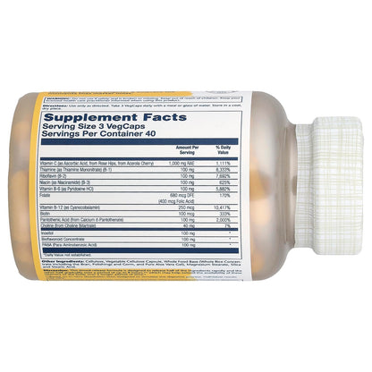 Solaray Mega B Stress Two-Stage Timed Release Supplement, 120 Count