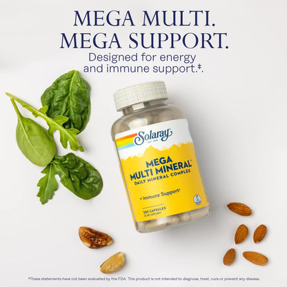 Solaray Mega Multi Mineral – Chelated Mineral Complex (50 Servings)