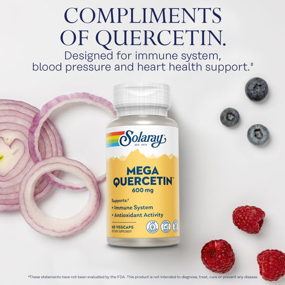 SOLARAY Mega Quercetin with Bromelain - Immune Support, Heart Health, Vegan