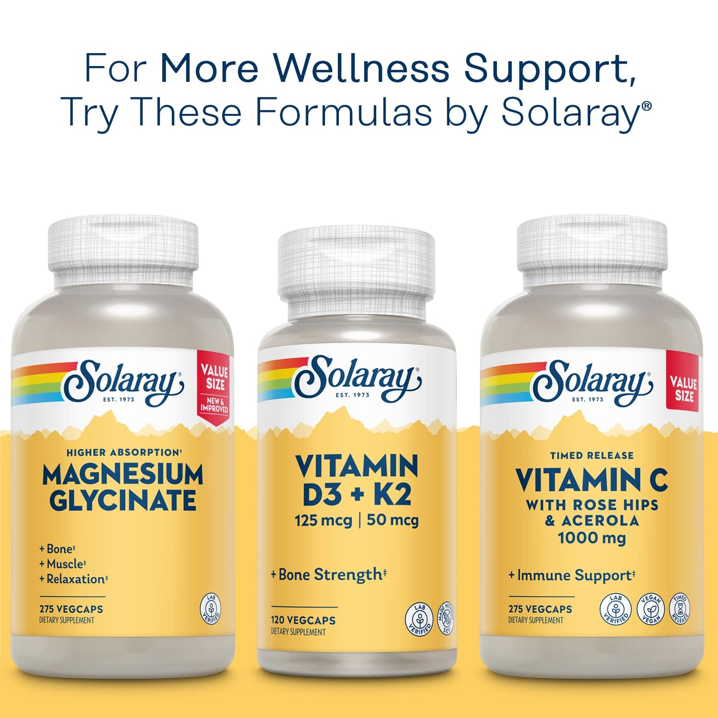 SOLARAY Mega Vitamin B-Stress – Timed-Release B-Complex + 1000 mg Vitamin C