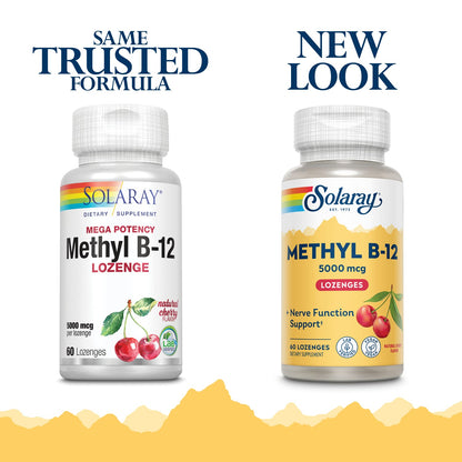 Solaray Methyl B12 Lozenge Cherry 5000mcg 60ct | Btl-Plastic