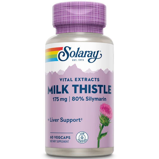 SOLARAY Milk Thistle Seed Extract 175mg – Antioxidant Liver Support, Non-GMO & Vegan BritishVita | Premium UK Vitamins & Wellness Supplements