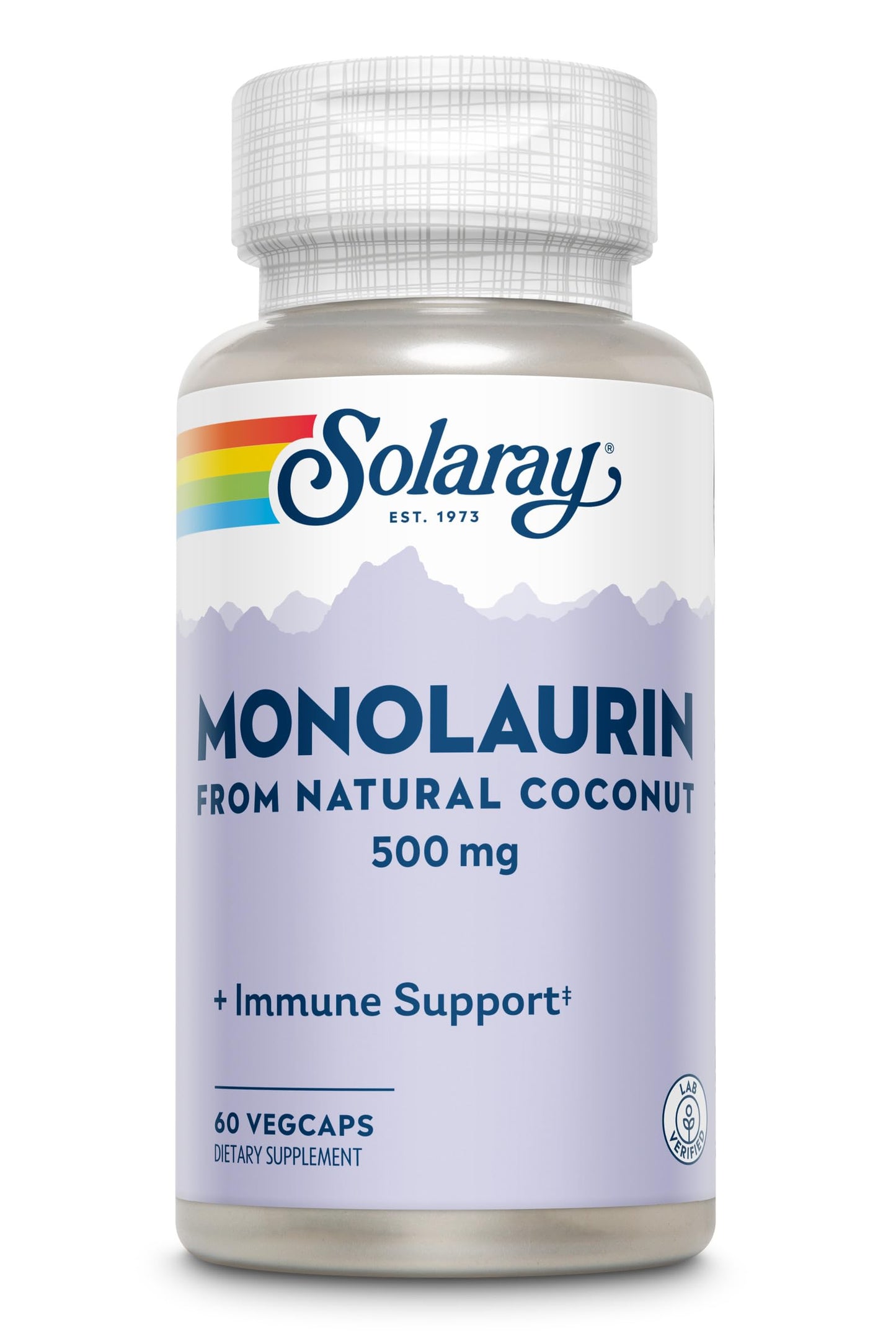 SOLARAY Monolaurin 500mg – Immune Support, Lab Verified, 60 Servings