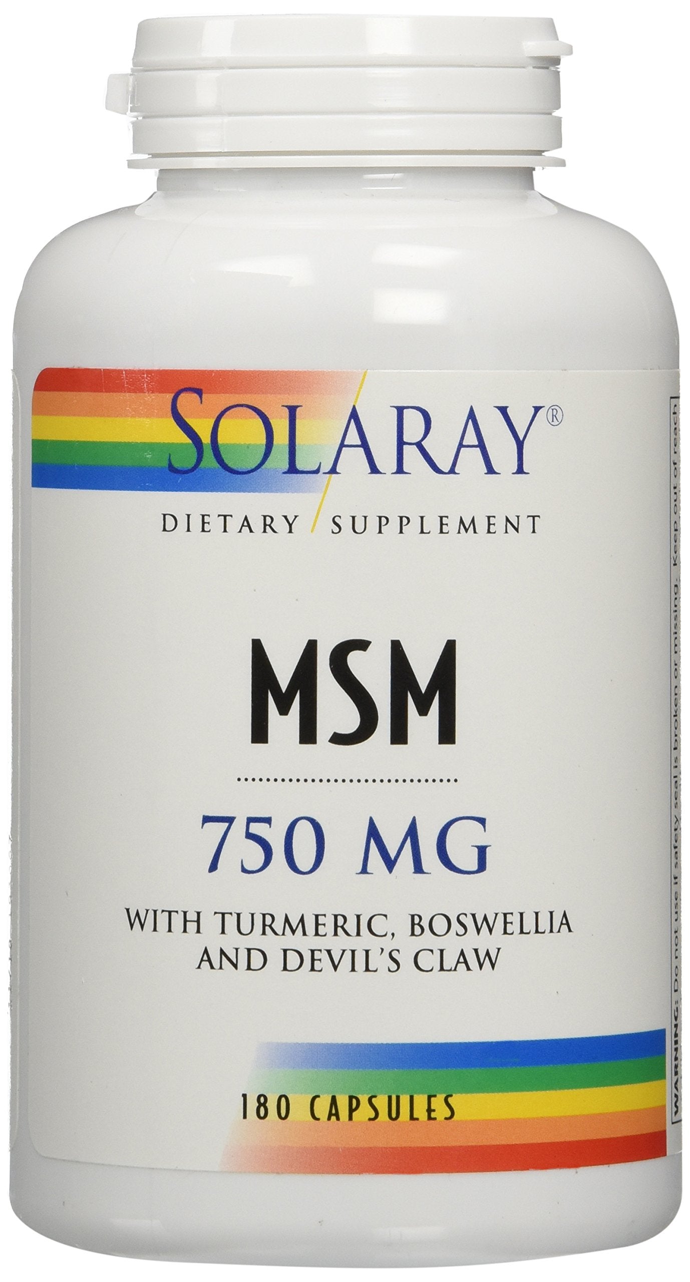 Solaray MSM Capsules 750 mg - 180 Count | Organic Sulfur