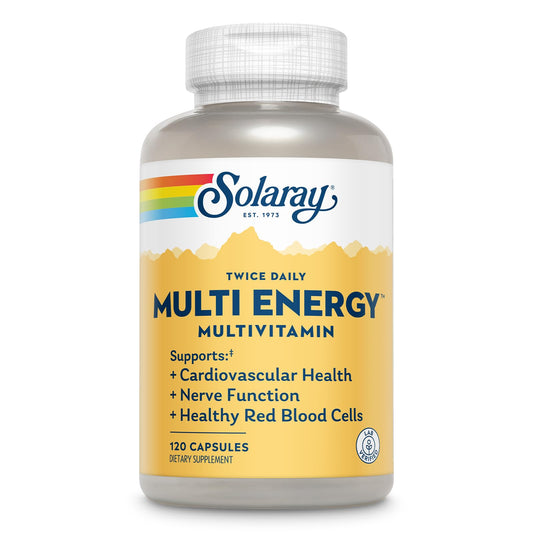 Solaray Multi Energy Two Daily Capsule (Bottle-Plastic) 120ct BritishVita | Premium UK Vitamins & Wellness Supplements