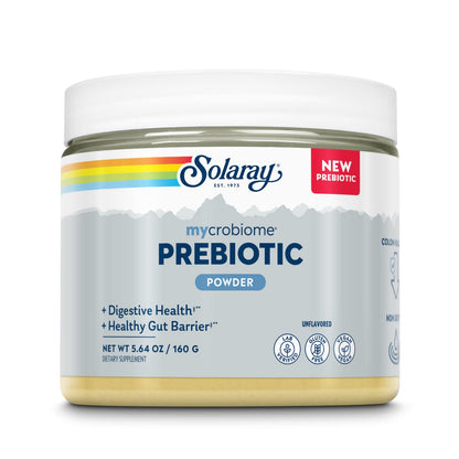 SOLARAY Mycrobiome Prebiotic Powder - Digestive Health Support, 20 Servings (5.64 oz)