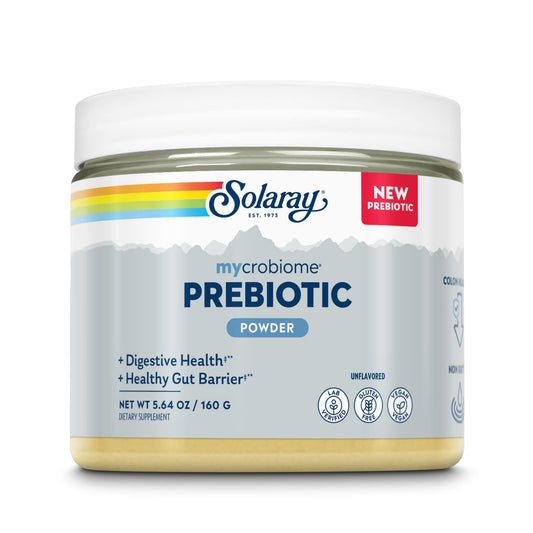 SOLARAY Mycrobiome Prebiotic Powder - Digestive Health Support, 20 Servings (5.64 oz) BritishVita | Premium UK Vitamins & Wellness Supplements