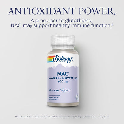 SOLARAY NAC 600 mg – N-Acetyl Cysteine for Immune Support