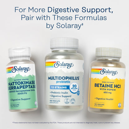 SOLARAY Nattokinase Serrapeptase - Enteric Coated, 3000 FU | Circulation & Sinus Support