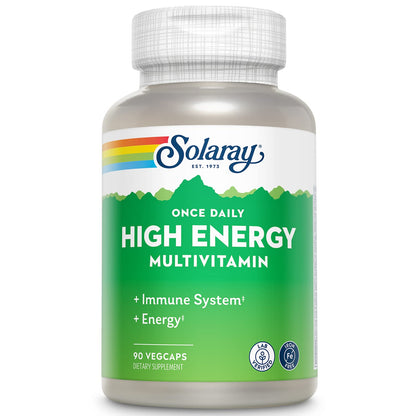 SOLARAY Once Daily High Energy Multivitamin - Iron Free, Immune & Energy Support | 90 Servings