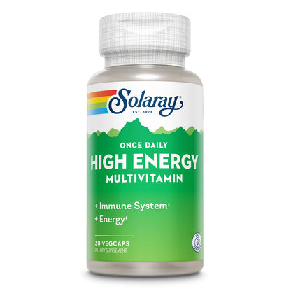 Solaray Once Daily High Energy Multivitamin for Women & Men – Immune Support, Vitamin C, A, D, E, B Complex, 60-Day Guarantee